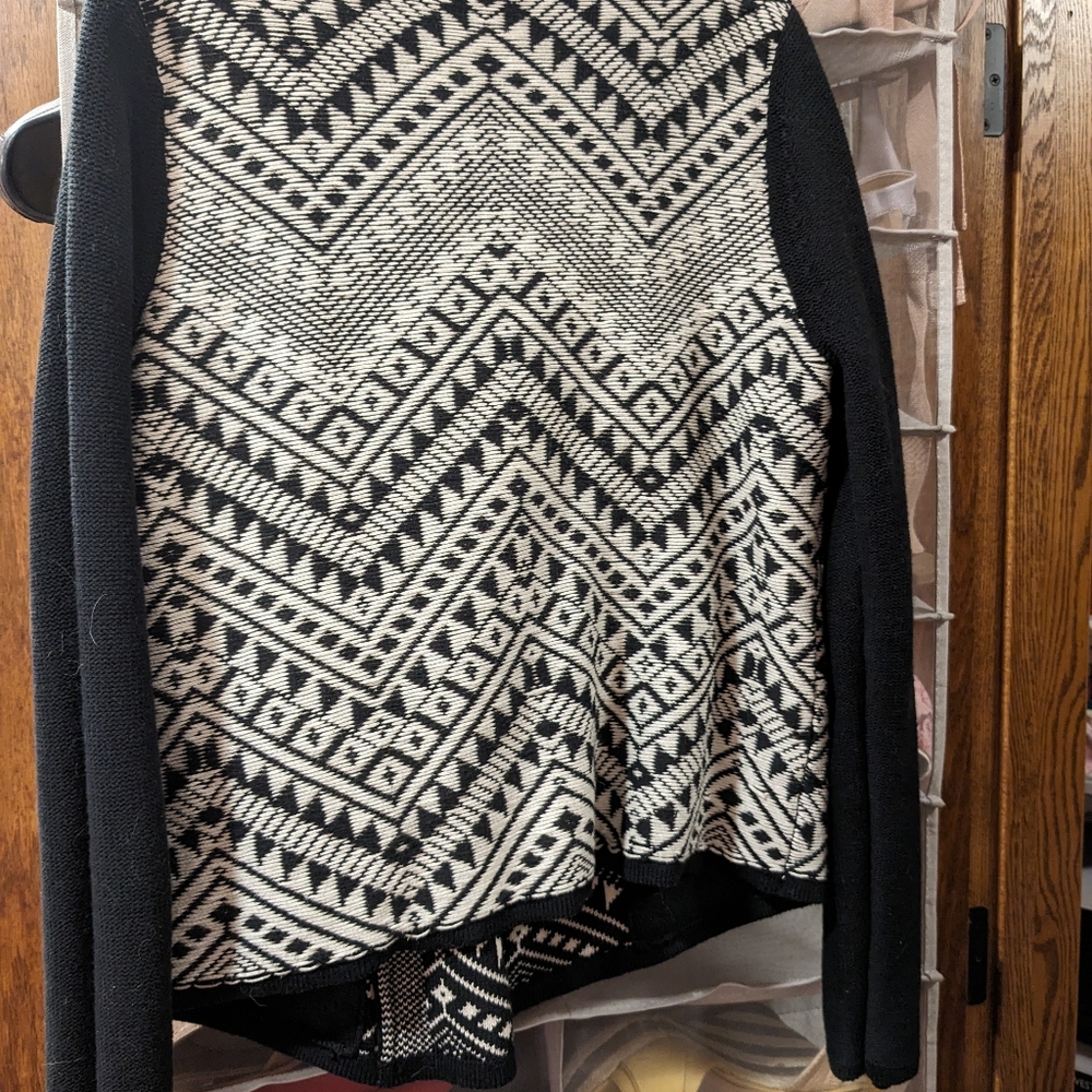 Lucky Brand Moto Zip Tribal Jacket XL Black